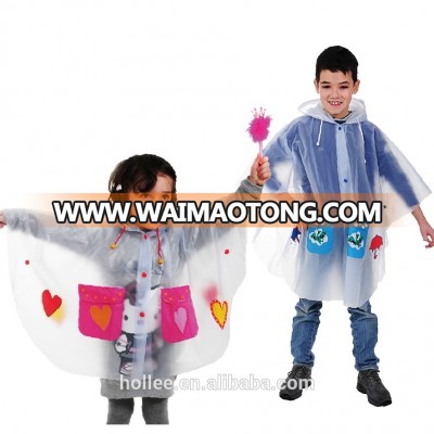 Children clear raincoat with pockets