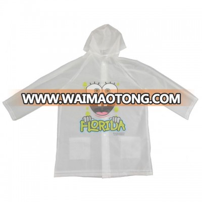 Transparent kids EVA raincoat