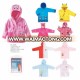 eco-friendly lovely 100% waterproof raincoat for kids/ children clear raincoat