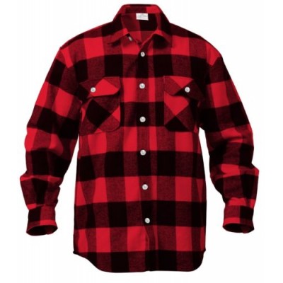 Men's Classic Work Shirts Long Sleeve Plaid Shirt Brushed Cotton Flannel Shirts